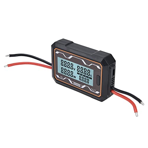 RASTKY Leistungsmesser mit Hintergrundbeleuchtung Großer Bildschirmespannungsstrommessung in Sonnenenergiesystemen 0-60V 100A 150A 200A (150A) von RASTKY