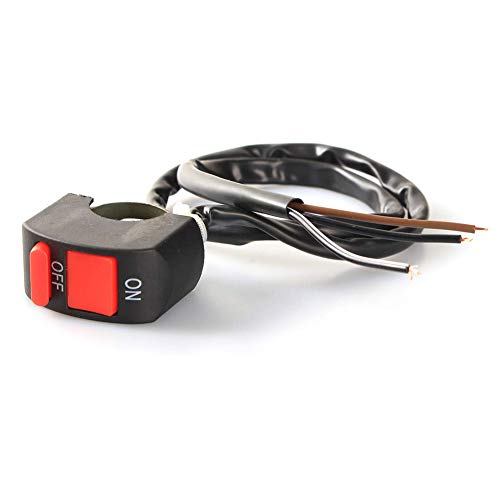 RASTKY Motorrad-Knopfsc Halter Universal-Handhabung Lichts Teuerung für Motorräder ATVS Roller mit 65 Cm Kabel Design Lenker 7/8 Zoll DC 12V 10A (Wie gezeigt) von RASTKY