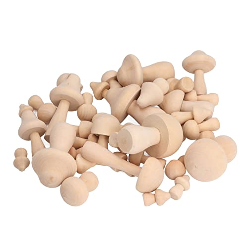 RASTKY Natürliche Unvollendete Hölzerne Pilzdekoration für DIY - 40 Prozent Unbemalt von RASTKY