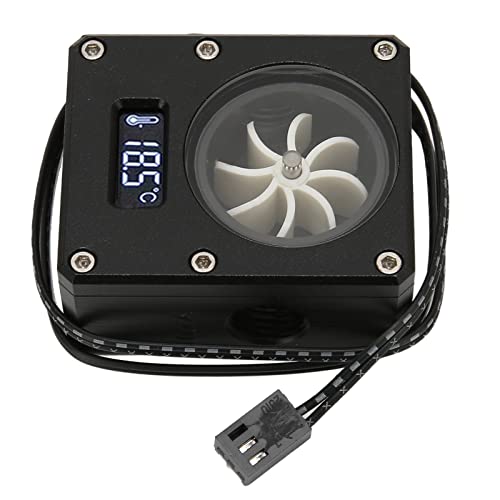 RASTKY PC -Wasserkühlmesser - 12 V Kleine 3pin Schnittstelle G1/4 Gewinde Rostbezogene Computermesser PC Kühlsysteme (BLACK) von RASTKY