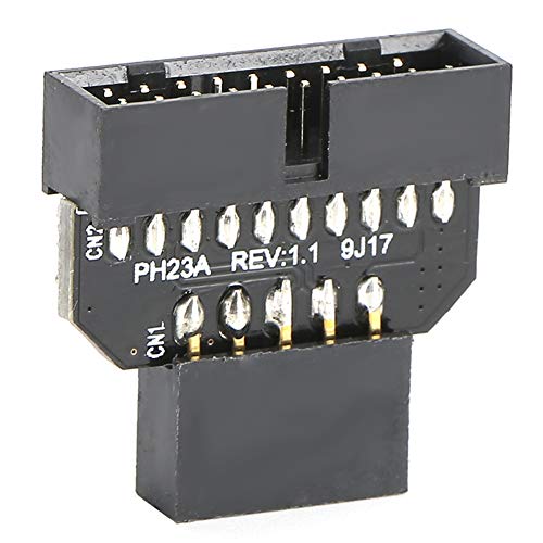 RASTKY PH23A USB 2.0 9Pin zu USB 3.0 19Pin Steckeradapter Motherboard - Kompatibel mit 9Pin -weiblichen Headern (PH23A) von RASTKY