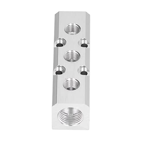 RASTKY Pneumatischer Verteilerluftverteilungsblockanschluss Splitter G1/2 Eingang G1/4 Ausgang 30 X 30 Mm + Pneumatischer Verteilerluftverteilungsblock + Luftschlauch Inline -Verteiler Blocksplitter von RASTKY