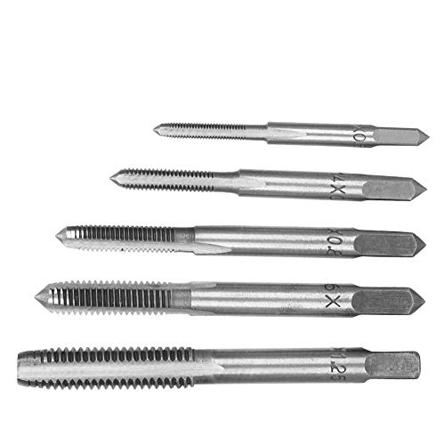 RASTKY Präzisions Hochgeschwindigkeits -Stahl -Hahnwerkzeug Set M3 M4 M5 M6 M8 Gewinde Tippkit Einstellbares Manuelles Haken Tippwerkzeug für Metall/Aluminium/Kunststoff/Holz (SILVER) von RASTKY