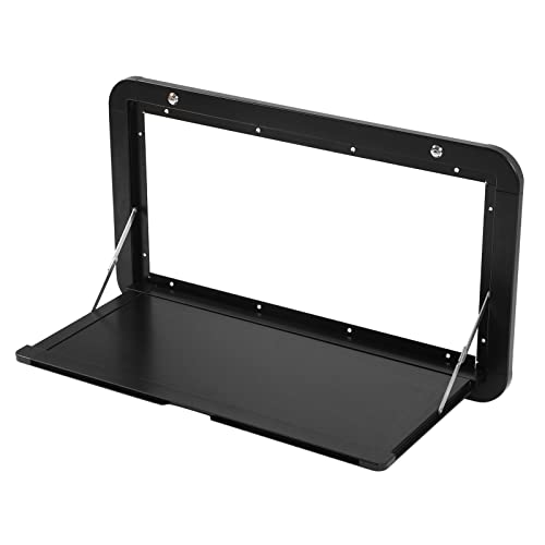RASTKY RV Externe Esstisch -Wohnmobil, Boot, 25 Kg Maximale Last Wetterfestem Aluminiumlegierung Klapptisch mit Schloss (Black) von RASTKY