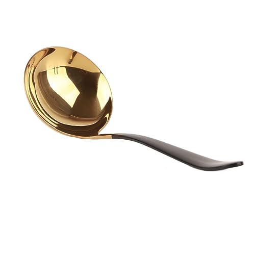 RASTKY Rostfreier Stahlrundlöffel - Haushalt 304 Edelstahl Kochen Runde Löffel Suppe Löffel Tischgeschirr Küchenwerkzeuge - Ergonomischer Griff von RASTKY