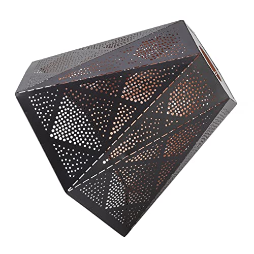 RASTKY Schmiedeeisen Hohles Design Moderner Tischlampen Schatten E27 E26 Glühbirnenhalter, Stilvolles Muster, 8,3 X 6,3 X,9 Zoll, Perfektes Schlafzimmer und Wohnzimmerdekoration von RASTKY