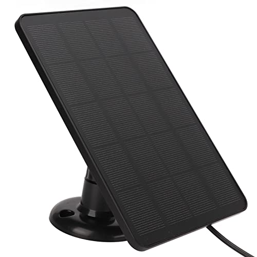 RASTKY Solarladungstafel 4W 5V Monokristallines Silizium mit Kabel, Ideale Solarüberwachungskameras mit 360 ° Montagebrielten, Wasserdicht und Design, Perfekte Wetterbedingungen (BLACK) von RASTKY
