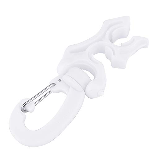 RASTKY Tauchdoppel -BCD -Schlauchhalter Clip Regler Retainer Schnalle Haken Schnorcheln und Leichtes Design Secure Schlauchmanagement (White) von RASTKY