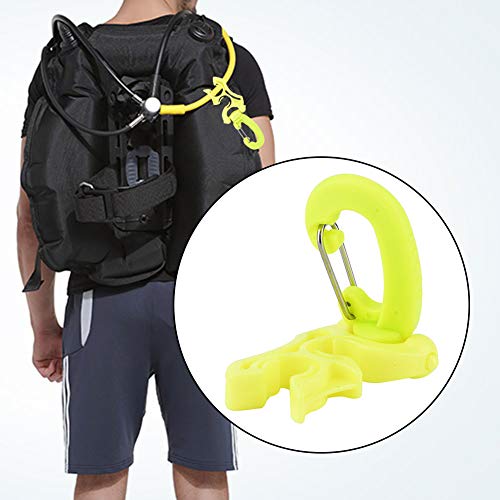 RASTKY Tauchdoppel -BCD -Schlauchhalter Clip Regler Retainer Schnalle Haken Schnorcheln und Leichtes Design Secure Schlauchmanagement (Yellow) von RASTKY