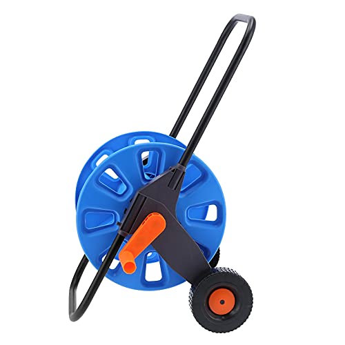 RASTKY Tragbarer Gartenschlauch -Rollenwagen - Handpush Wasserrohrlagerregal G1/2 50 M Schlauch Leicht zu Bewegen Wasserschlauch Rasenflächen, Gärten und Innenhöfen von RASTKY