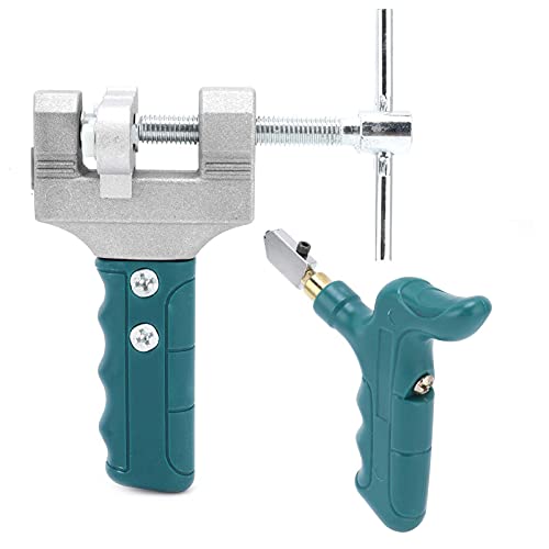 RASTKY Tragbares Glasschneider Kit Manual Fliesenöffner Schneidwerkzeug Keramikglas mit Bruchzange und Zubehörstütze Wand und Bodenfliesen von RASTKY