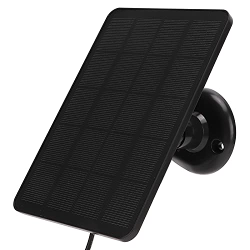 RASTKY Überwachungskamera für Solarladungstafel, 4W 5 V Monokristalline Silizium -Solarpanel mit Ladungskabel und 360 ° Mount (BLACK) von RASTKY