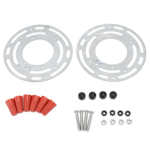 RASTKY Universelle Leuchte Montagehalterung 2 Set Leuchte Montagehalterung 4in Universal Lighting Steel Circle Kreuzungs Deckenlüftungslüfter Komplettes Zubehör Klammer von RASTKY