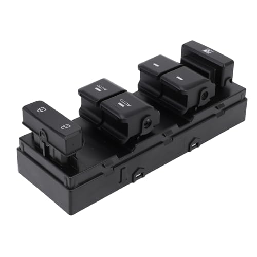 RASTKY Vorderer Linker Fahrerseite Fensterheber, Haupt Leistungs Fenster Schalter 93570 C1010 Ersatz für Sonate 2015-2019 Schwarz, OEM-Spezifikationen von RASTKY