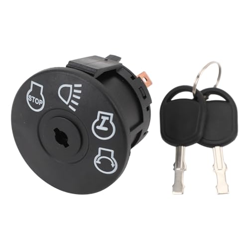 Zündanlassschalter, Ersatz für Cub Cadet, MTD, Troy Bilt, Anlasser-Zündschalter mit 2 Schlüsseln für Mäher-Traktor-Refit 9251741, 7251741, Metalllegierungsmaterial mit Hoher Zündanlassschalter, Ersatz für Cub Cadet, MTD, Troy Bilt, Anlasser-Zündschalter mit 2 Schlüsseln für Mäher-Traktor-Refit 9251741, 7251741, Metalllegierungsmaterial mit Hoher von RASTKY