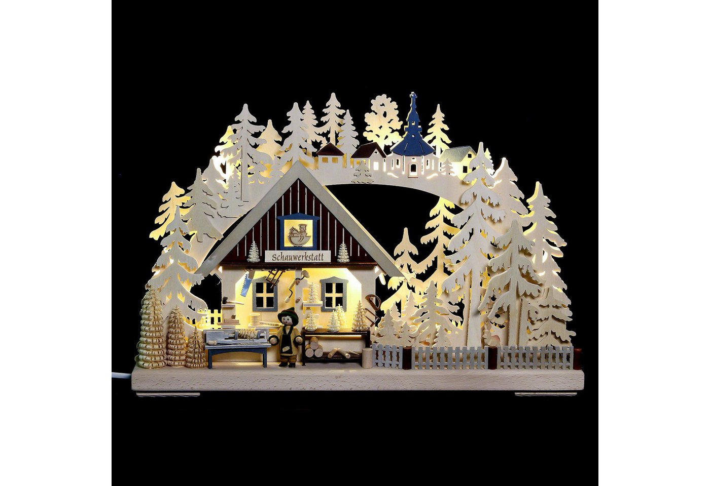 RATAGS Kunsthandwerk Schwibbogen 3D-Schwibbogen Drechslerwerkstatt (43x30x7cm) von RATAGS Holzdesign von RATAGS Kunsthandwerk