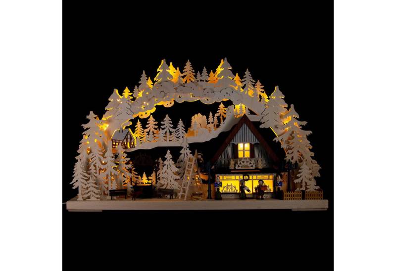 RATAGS Kunsthandwerk Schwibbogen 3D-Schwibbogen Erzgebirgische Holzkunst (72x44cm) von RATAGS Holzdesig von RATAGS Kunsthandwerk