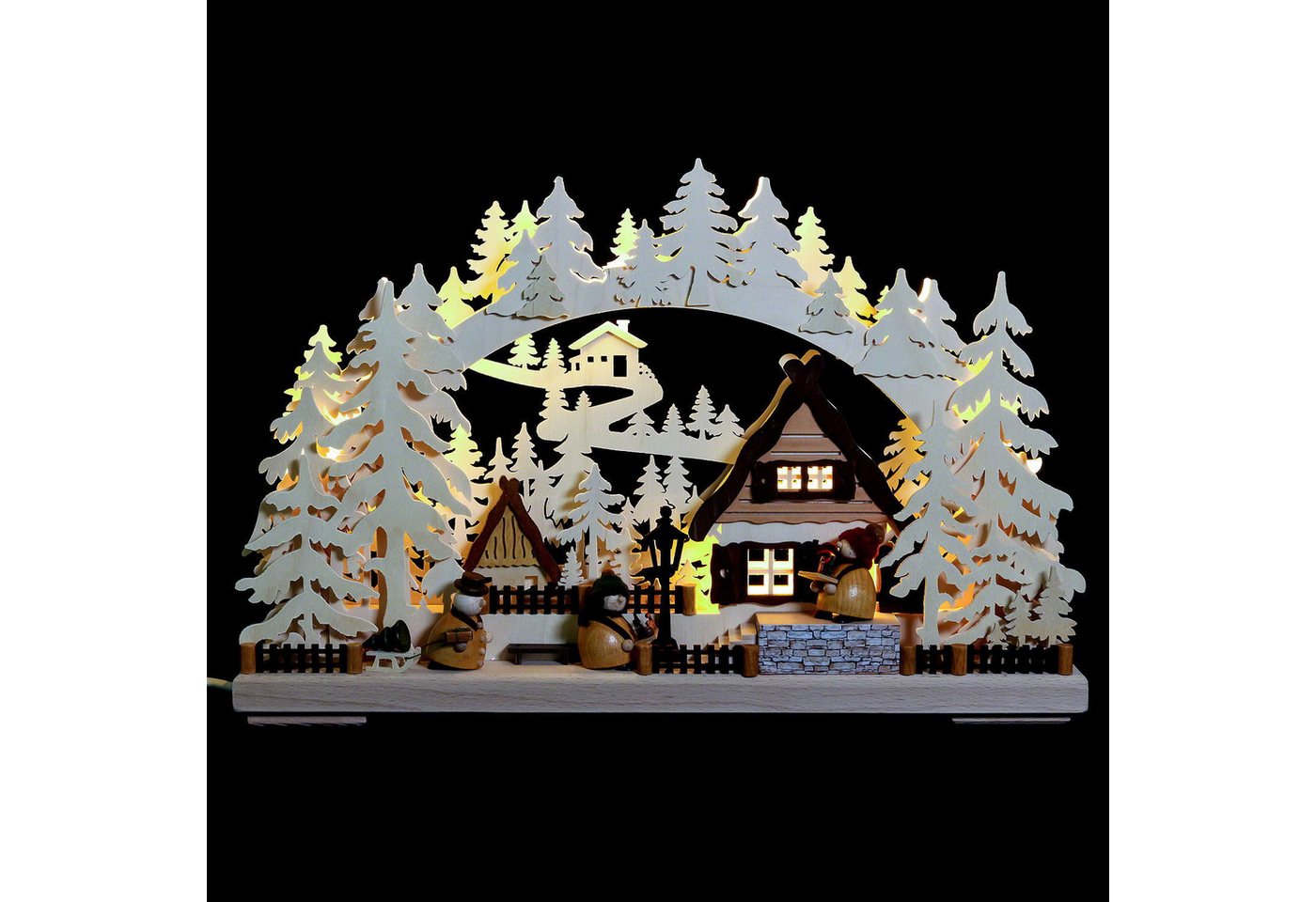 RATAGS Kunsthandwerk Schwibbogen 3D-Schwibbogen Markthändler (43x30x7cm) von RATAGS Holzdesign von RATAGS Kunsthandwerk