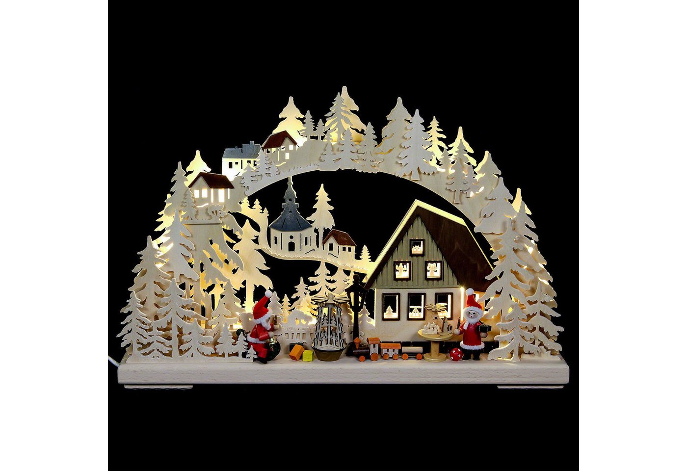 RATAGS Kunsthandwerk Schwibbogen 3D-Schwibbogen Nikolauswerkstatt (43x30x7cm) von RATAGS Holzdesign von RATAGS Kunsthandwerk