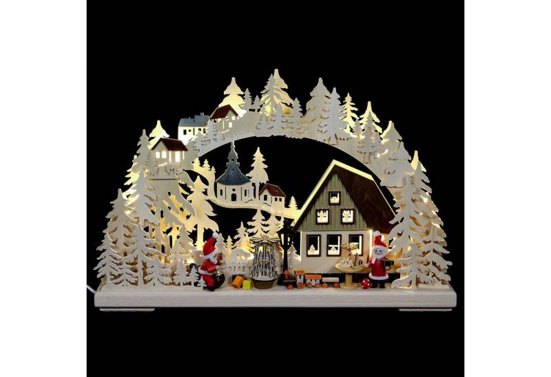 RATAGS Kunsthandwerk Schwibbogen 3D-Schwibbogen Nikolauswerkstatt (43x30x7cm) von RATAGS Holzdesign von RATAGS Kunsthandwerk