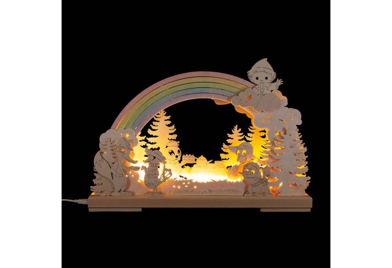 RATAGS Kunsthandwerk Schwibbogen 3D-Schwibbogen Sandmännchen unter dem Regenbogen (43x30cm) von RATAGS von RATAGS Kunsthandwerk