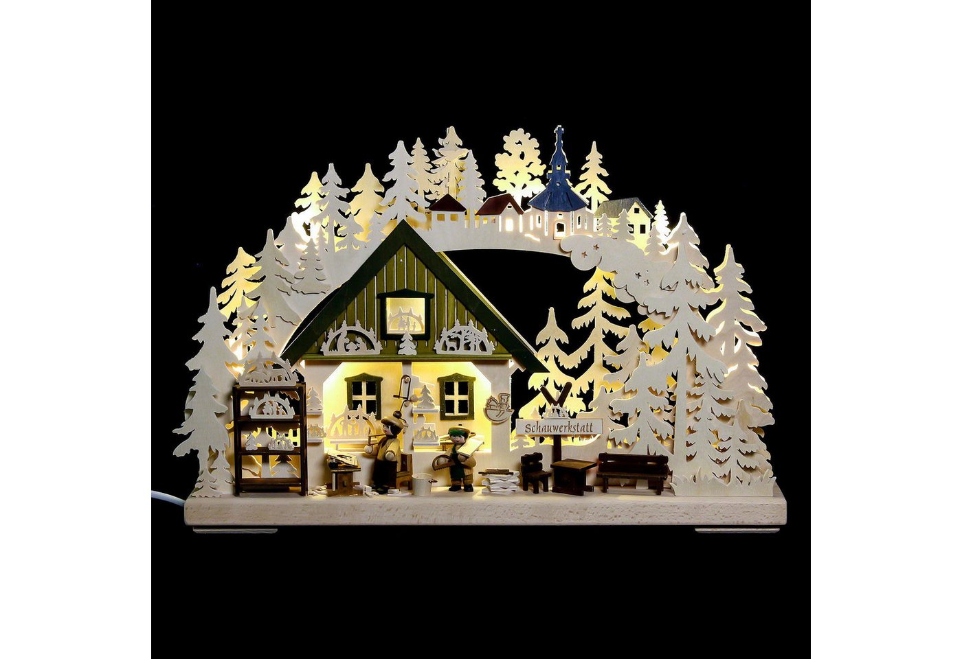 RATAGS Kunsthandwerk Schwibbogen 3D-Schwibbogen Schwibbogenwerkstatt (43x30x7cm) von RATAGS Holzdesign von RATAGS Kunsthandwerk