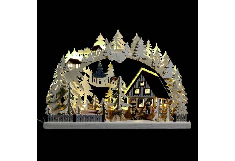 RATAGS Kunsthandwerk Schwibbogen 3D-Schwibbogen Striezelkinder an der Tanne (43x30cm) von RATAGS Holzde von RATAGS Kunsthandwerk