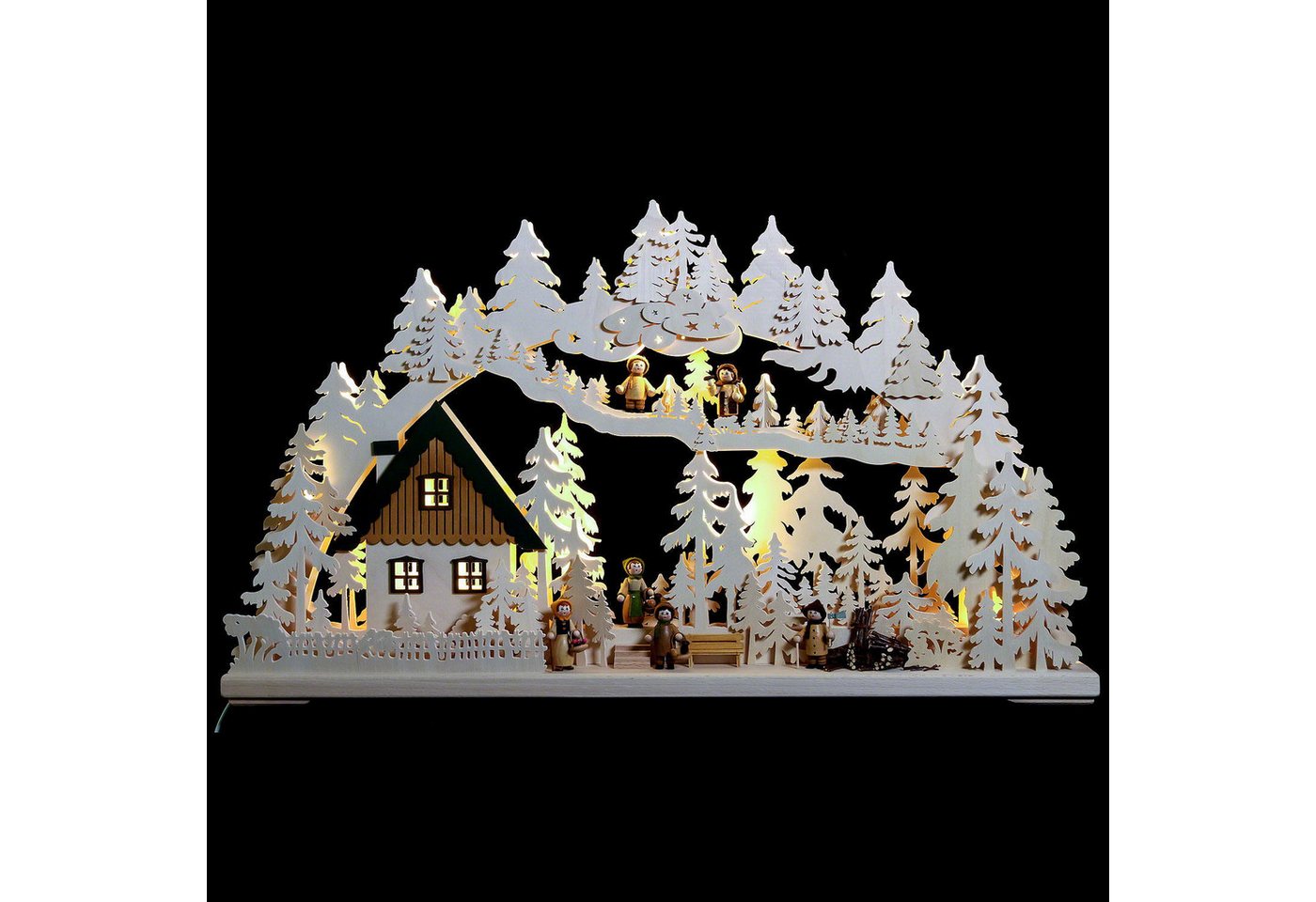 RATAGS Kunsthandwerk Schwibbogen 3D-Schwibbogen Waldgänger (72x43x8cm) von RATAGS Holzdesign von RATAGS Kunsthandwerk