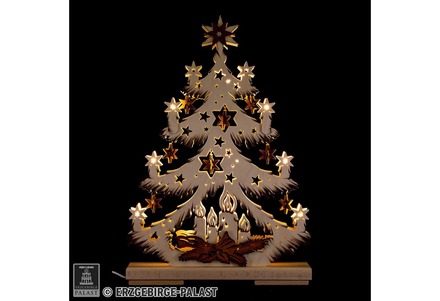 RATAGS Kunsthandwerk Schwibbogen Lichterspitze Sternchen (32x44cm) von RATAGS Holzdesign von RATAGS Kunsthandwerk