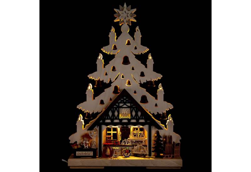 RATAGS Kunsthandwerk Schwibbogen Lichterspitze Tanne Geschenkelädle (32x44cm) von RATAGS Holzdesign von RATAGS Kunsthandwerk