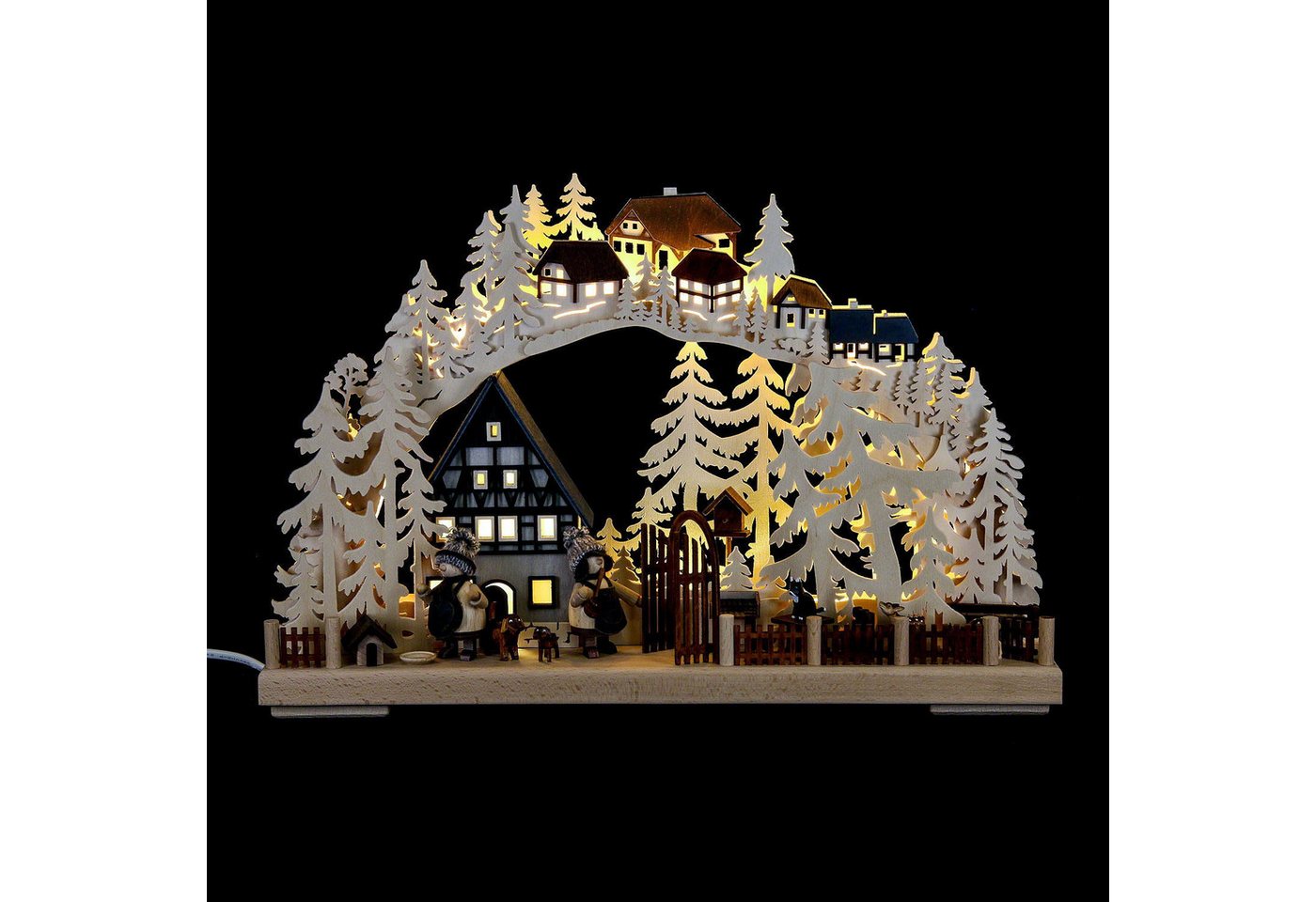 RATAGS Kunsthandwerk Schwibbogen Schwibbogen Fachwerkträume (43x30cm) von RATAGS Holzdesign von RATAGS Kunsthandwerk