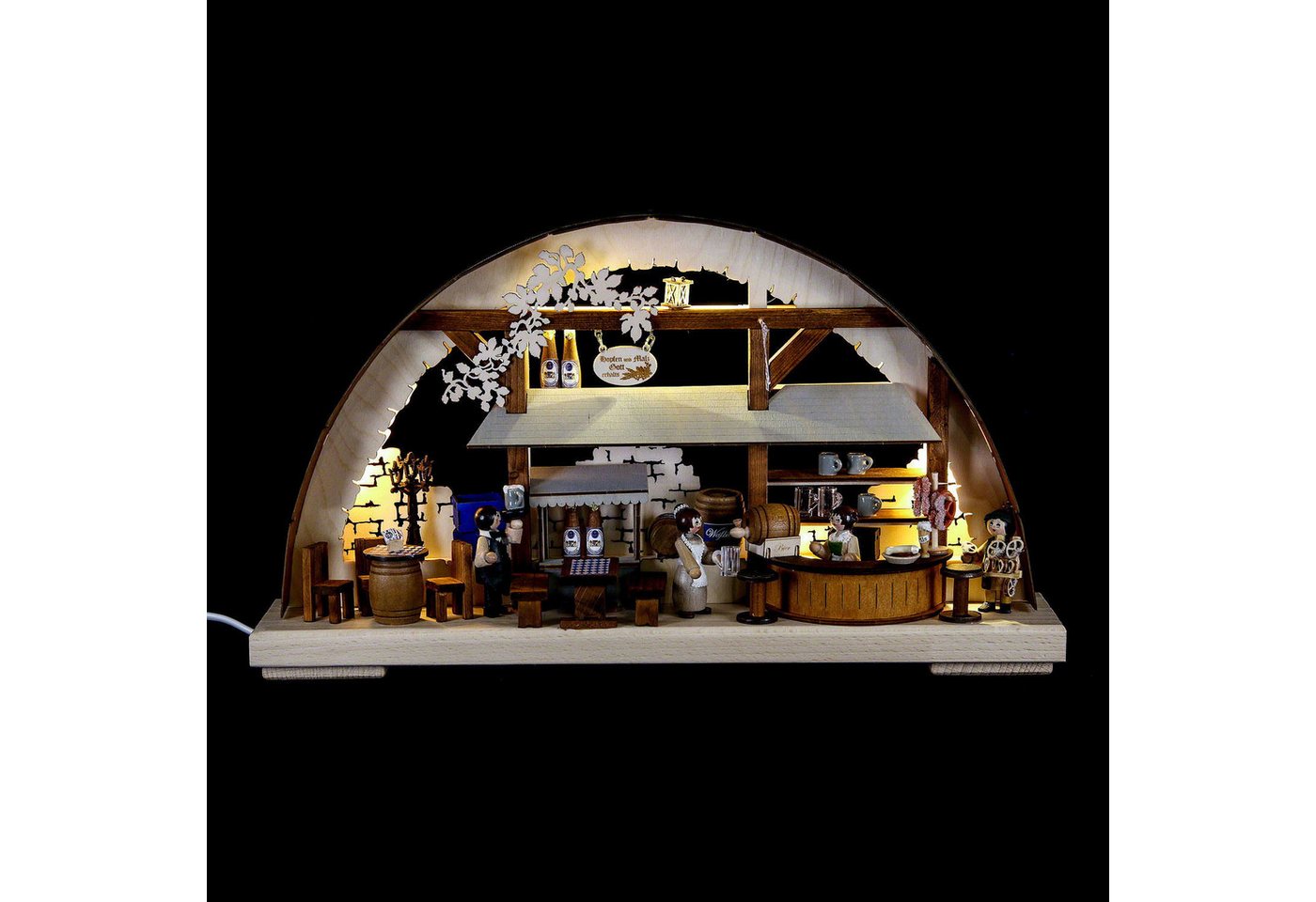 RATAGS Kunsthandwerk Schwibbogen Schwibbogen Hofbräuhaus (43x30cm) von RATAGS Holzdesign von RATAGS Kunsthandwerk