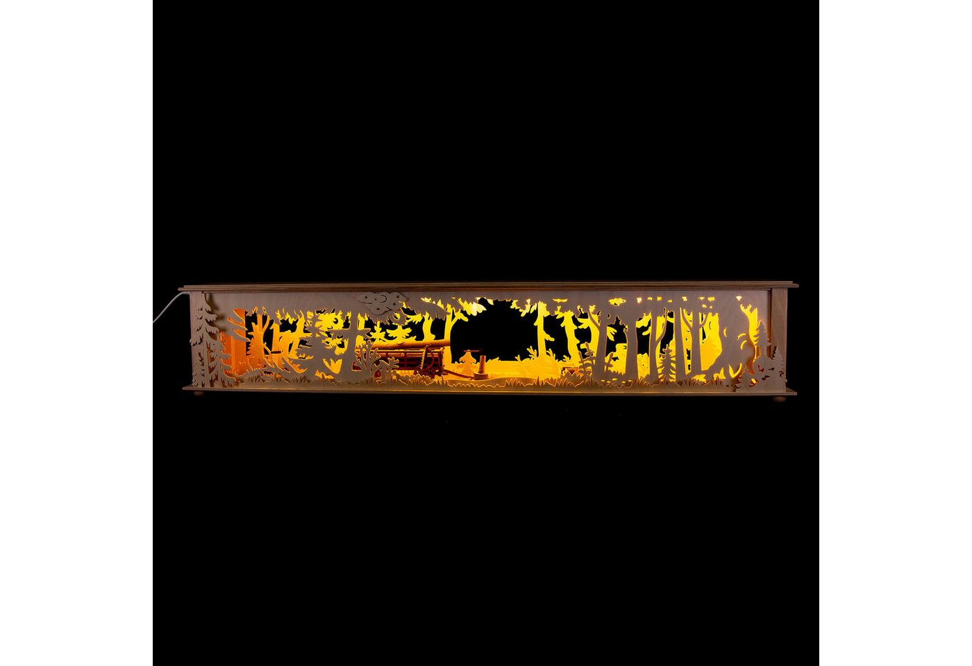 RATAGS Kunsthandwerk Schwibbogen Schwibbogen-Unterbau/Raumleuchte Holzwagen (80x15cm) von RATAGS Holzde von RATAGS Kunsthandwerk