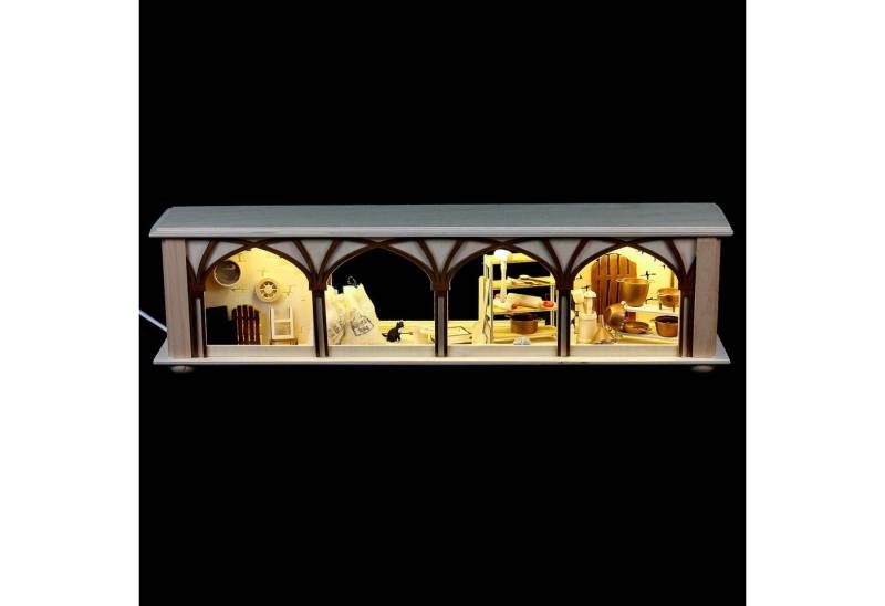 RATAGS Kunsthandwerk Schwibbogen Schwibbogen-Unterbau/Raumleuchte Mehlkammer (50x12x10cm) von RATAGS Ho von RATAGS Kunsthandwerk