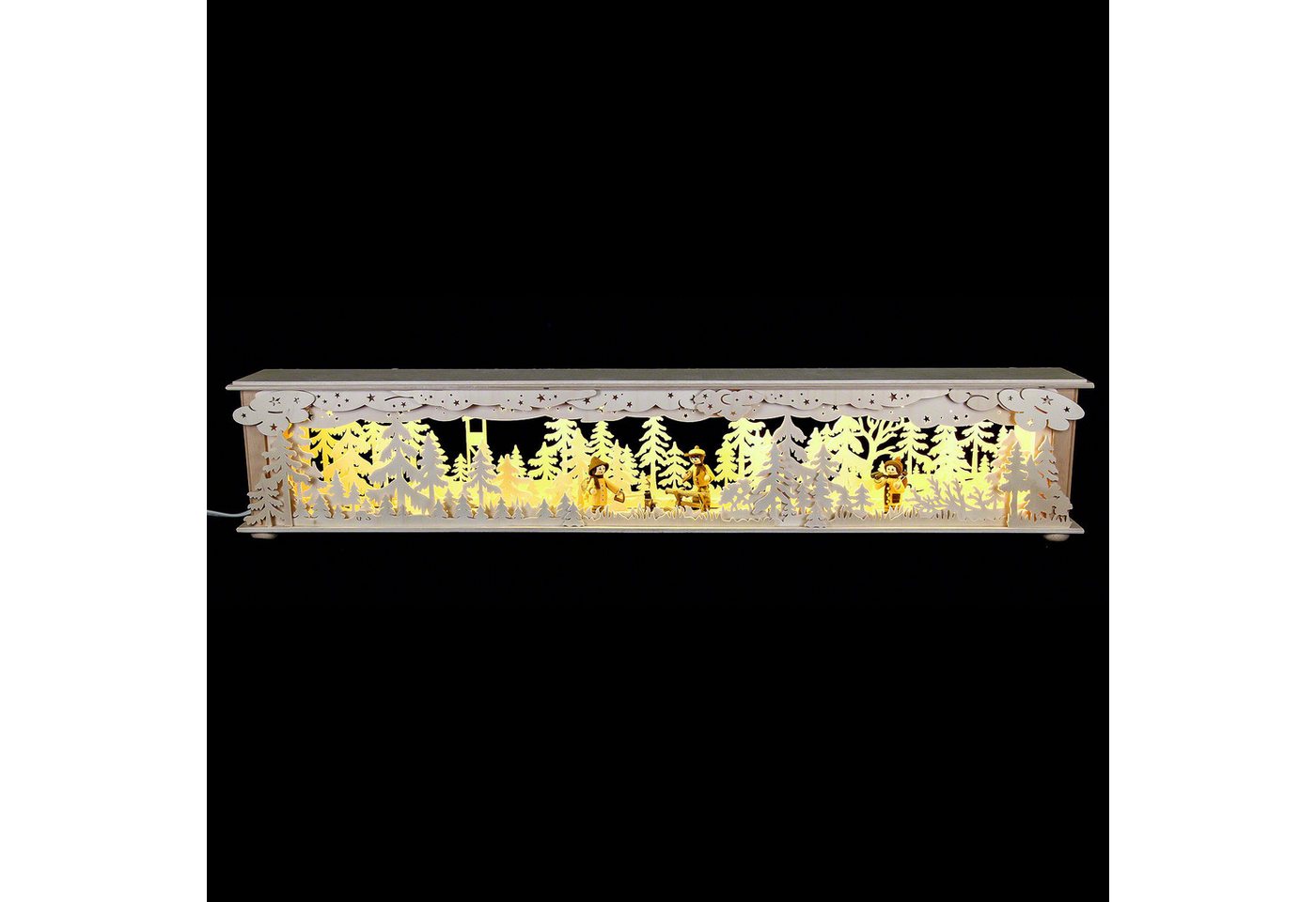 RATAGS Kunsthandwerk Schwibbogen Schwibbogen-Unterbau/Raumleuchte Waldmänner (80x15x12cm) von RATAGS Ho von RATAGS Kunsthandwerk