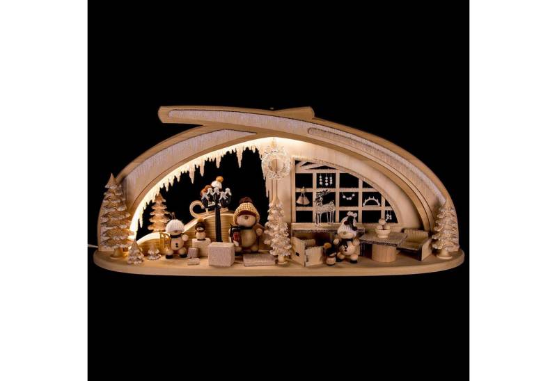 RATAGS Kunsthandwerk Schwibbogen Schwibbogen aus Massivholz Eishöhle mit Raureif (59x30cm) von RATAGS H von RATAGS Kunsthandwerk