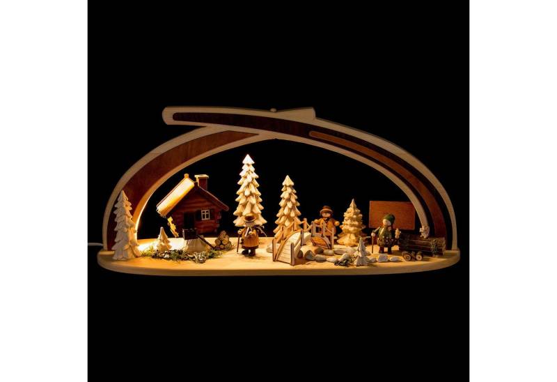 RATAGS Kunsthandwerk Schwibbogen Schwibbogen aus Massivholz am Bach (59x30cm) von RATAGS Holzdesign von RATAGS Kunsthandwerk