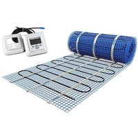 Elektro-Fußbodenheizung - Heizmatte 9 m² - 230 V - Länge 18 m - Breite 0,5 m - mit Digital-Raumthermostat Elektro-Fußbodenheizung - Heizmatte 9 m² - 230 V - Länge 18 m - Breite 0,5 m - mit Digital-Raumthermostat von RATIODÄMM
