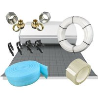Ratiodämm - Fußbodenheizung Set Tackersystem Warmwasser Rolljet Dämmung Aluverbundrohr pe-rt 20 m² Fußbodenheizung von RATIODÄMM