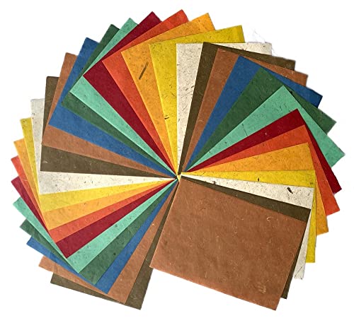 50 Blatt A4 Naturfaser Maulbeerbaum Maulbeerpapier Blatt Kunst Tissue Washi Papier Design Handwerk Kunst Origami Lieferanten Kartenherstellung DIY Handwerk (Naturfaser Bananenrinde) von RATREE 888