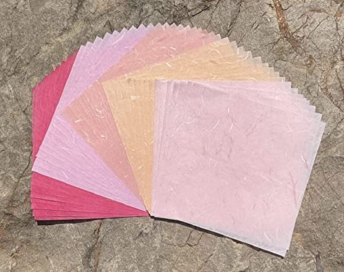 Maulbeerpapier, Naturfaser, quadratisches Origami-Papier, Kunst, Faltpapier, Dekoration, quadratisches Faltpapier für Bastelarbeiten, Hochzeitston, 15,2 x 15,2 cm, 50 Blatt Maulbeerpapier, Naturfaser, quadratisches Origami-Papier, Kunst, Faltpapier, Dekoration, quadratisches Faltpapier für Bastelarbeiten, Hochzeitston, 15,2 x 15,2 cm, 50 Blatt von RATREE 888