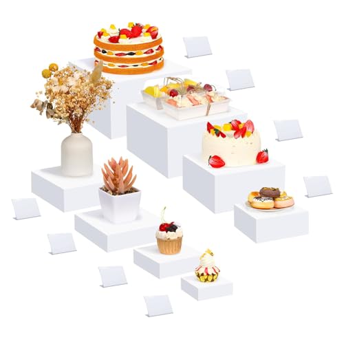 8 Stück Acryl Ständer Mit Mini-Tischschilder,Weiße Acryl Würfel Mit Hohlen Böden,4 Verschiedene Würfelgrößen Für Präsentationsständer,Dessert-Tisch-Präsentationsset,Für Präsentation Und Aufbewahrung 8 Stück Acryl Ständer Mit Mini-Tischschilder,Weiße Acryl Würfel Mit Hohlen Böden,4 Verschiedene Würfelgrößen Für Präsentationsständer,Dessert-Tisch-Präsentationsset,Für Präsentation Und Aufbewahrung von RATSTONE