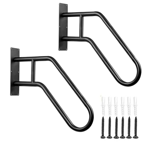Wandhalterung Handlauf Treppe,handlauf treppe außen,2 PCS Treppenhandgeländer,U-förmiger Handgeländer für 1 bis 3 Stufen,Für Gärten,Garagen,Toiletten,Veranden,(60cm) von RATSTONE