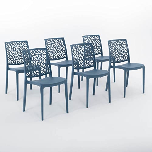 RATTATAN Anna - Stühle aus mit Glasfaser verstärktem Harz (6, Petrol) von RATTATAN