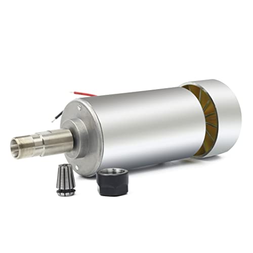 RATTMMOTOR 300 W DC Spindelmotor ER16 Spannzange 52 mm luftgekühlter Spindelmotor 12-48 V DC 12000 U/min für CNC-Gravierer-Fräsmaschine von RATTMMOTOR