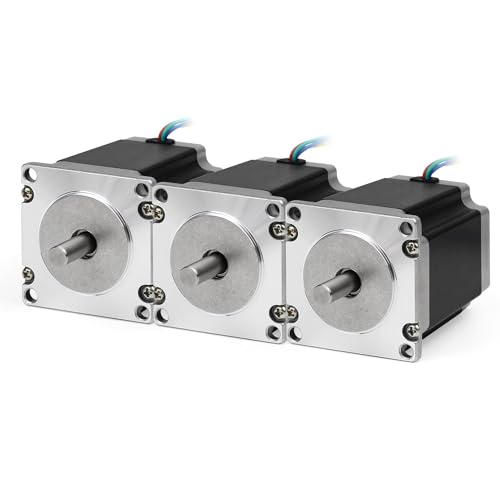 RATTMMOTOR 3PCS Nema 23 Schrittmotor,1.8Nm (270oz.in) 3A 1.8 deg 4 Drähte 57x76 mm für 3D-Drucker/CNC-Fräsmaschine (23HS8430) von RATTMMOTOR