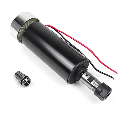 RATTMMOTOR 500W Spindelmotor,CNC Spindelmotor 52mm 48VDC ER16 Luftkühlung 12000U/min +8mm ER16 Spannzange für DIY CNC Gravier-/Fräsmaschine von RATTMMOTOR