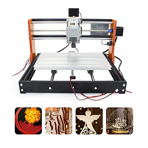 RATTMMOTOR 3 Achsen CNC Fräsmaschine,3018-Pro Upgrade CNC Graviermaschine GRBL Steuerung, Mini 3018-Pro CNC Router mit X Y Z Achse Limiter+Not-Aus Funktion für DIY Acryl PVC PCB Holz von RATTMMOTOR