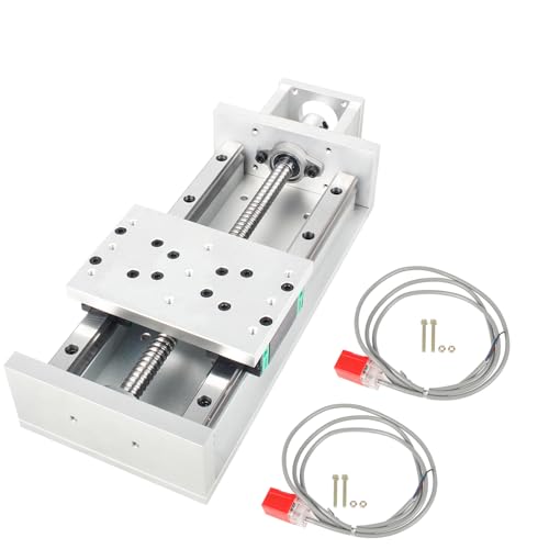 RATTMMOTOR CNC Linearführung,150mm-Breite Linearantrieb Effektiver Hub 200mm, X Y Z Achse Linearschienenführung Kugelumlaufspindel SFU1605 mit Motorhalterung+2 Stück Endschalter von RATTMMOTOR