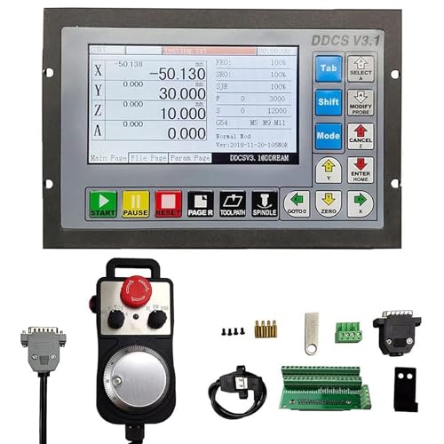 RATTMMOTOR CNC steuerung System DDCS V3.1,Offline Motion Controller PLC 500kHz + 100PPR CNC Handrad MPG mit Not-Aus-Schalter für Schrittmotor/Servomotor RATTMMOTOR CNC steuerung System DDCS V3.1,Offline Motion Controller PLC 500kHz + 100PPR CNC Handrad MPG mit Not-Aus-Schalter für Schrittmotor/Servomotor von RATTMMOTOR